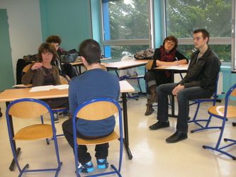 le groupe au travail